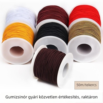 Rugalmas gyöngyszál karkötőkhöz, magban lévő elasztikus szál DIY készítéséhez