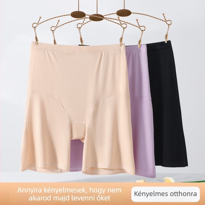 Plusz méretű női varrás nélküli rövid leggings modal anyagból, magas derék, nyári könnyű viselet, átlátszatlan