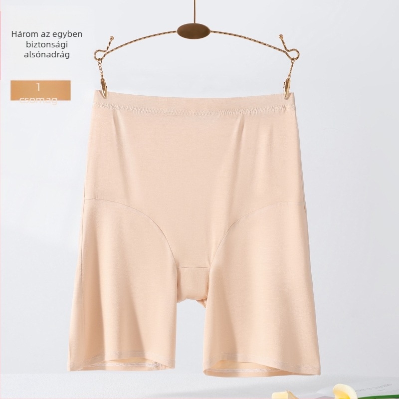 Plusz méretű női varrás nélküli rövid leggings modal anyagból, magas derék, nyári könnyű viselet, átlátszatlan
