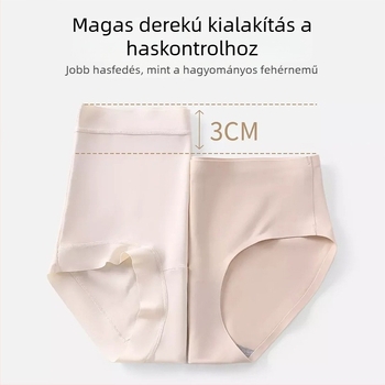 Női magas derekú jegy-selyem alsónemű, légáteresztő és antibakteriális, belső mulberry selyem bélés, meghosszabbított gusset, pocakformázó