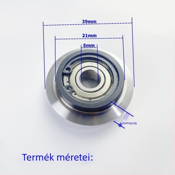 Kisméretű huzal-leválasztó gép penge, kézi/elektromos meghajtással, vágókerékkel és csapággyal, 39 mm