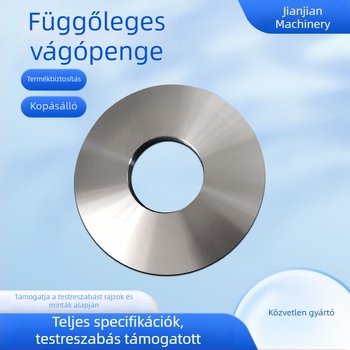 Feldolgozó gép pengéje, gépi vágó pengéje, körkörös vágó penge, körkörös vágó penge géphez, tárcsás penge