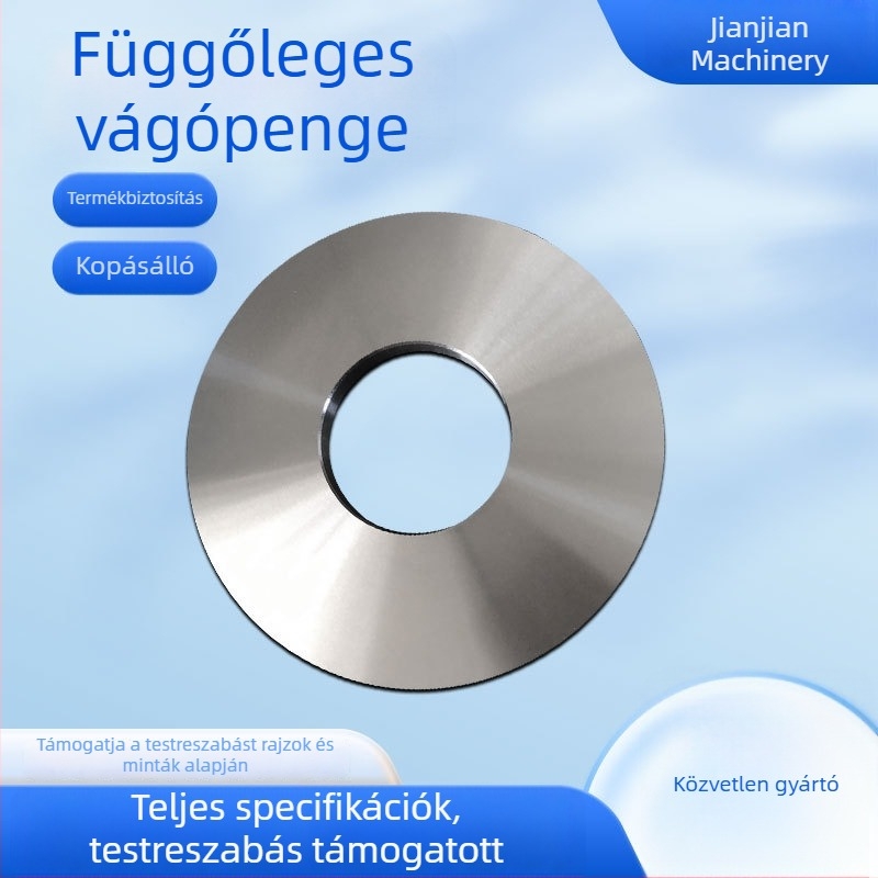 Feldolgozó gép pengéje, gépi vágó pengéje, körkörös vágó penge, körkörös vágó penge géphez, tárcsás penge