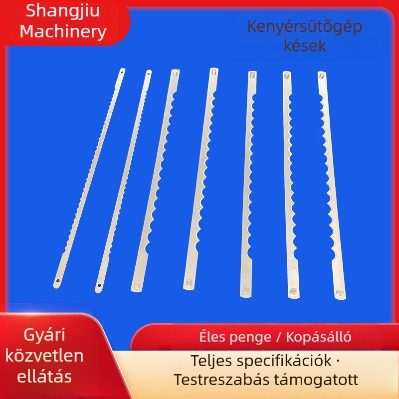 Rozsdamentes acélból készült fogazott pengék kenyérsütő gépekhez