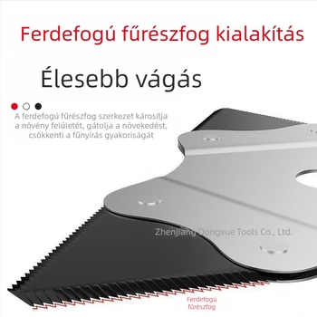 Testreszabott háromszög alakú fogazott fűnyíró penge vastított mangán acélból