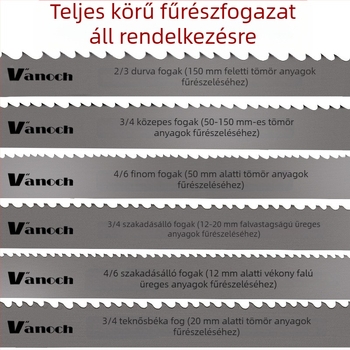 Huoxian M42 kettős fémű szalagfűrész penge fémek vágásához, modell 3505, armatúra, rozsdamentes acél és öntőacél 4115