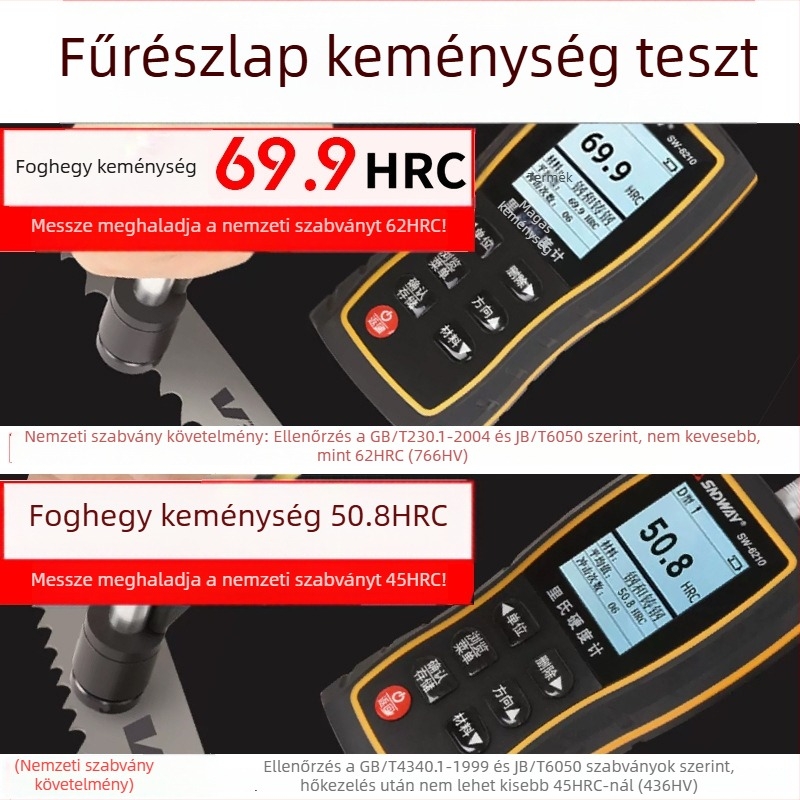 Huoxian M42 kettős fémű szalagfűrész penge fémek vágásához, modell 3505, armatúra, rozsdamentes acél és öntőacél 4115