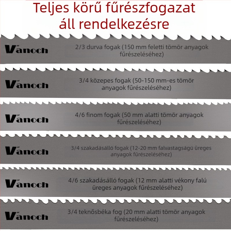 Huoxian M42 kettős fémű szalagfűrész penge fémek vágásához, modell 3505, armatúra, rozsdamentes acél és öntőacél 4115