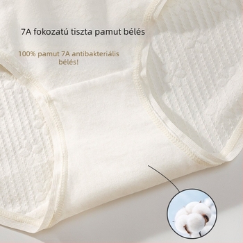 Fehér női pamut alsónemű antibakteriális osztály A, légáteresztő, plusz méret