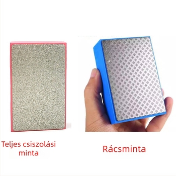 Gyémánt abrazív kézi polírozó eszköz csempék éleinek finiseléséhez és üveg/kő lemezek csiszolásához