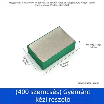 Gyémánt kézi polírozó párna a csempe éleinek befejezésére — alkalmas kerámia, márvány, üveg és kő panelokra — száraz csiszolás és polírozás eszköz