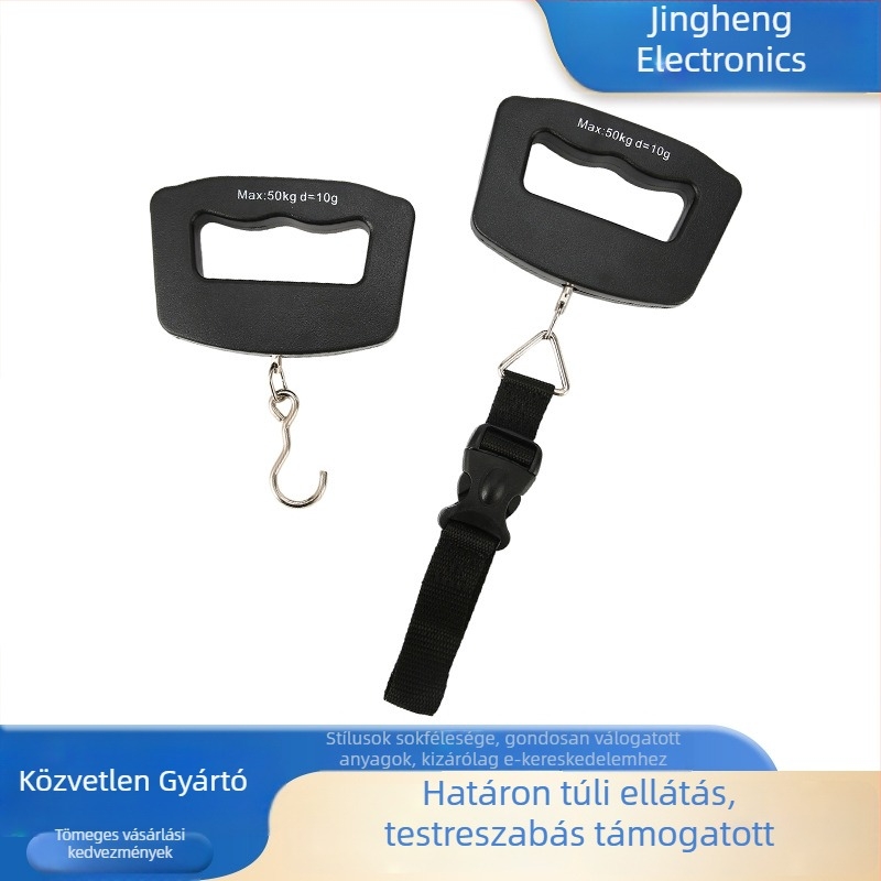Fine Balance K-2 Hordozható 50 kg-os kézi elektronikus mérleg élelmiszer, horgászat, csomagok és poggyászhoz