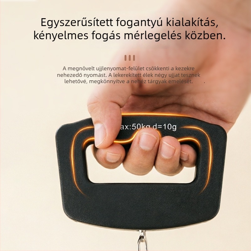 Fine Balance K-2 Hordozható 50 kg-os kézi elektronikus mérleg élelmiszer, horgászat, csomagok és poggyászhoz