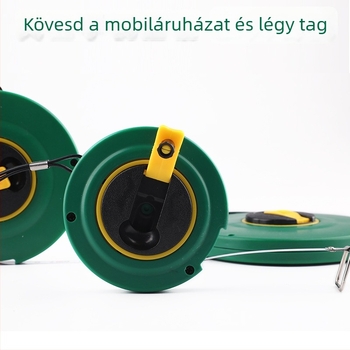 Tuosen mérnöki mérőszalag dobozos kivitelben, 20 m/30 m, kézi tekerő korong, fémszalag, 50 m acél szalag – mérőeszköz