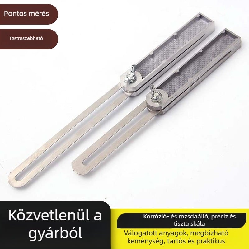 Állítható szögmérő alumíniumötvözetből, építőipari mérőeszköz, asztalos derékszög-vonalzó, többfunkciós mérő