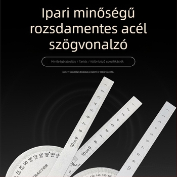 Magas precíziójú szögmérő dupla karral, rozsdamentes acélból, multifunkcionális ipari mérőeszköz