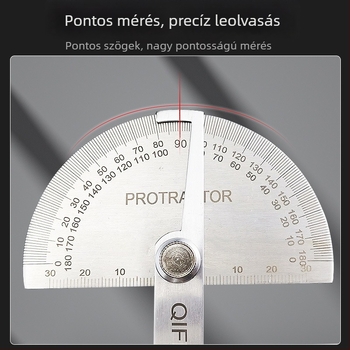 Magas precíziójú szögmérő dupla karral, rozsdamentes acélból, multifunkcionális ipari mérőeszköz