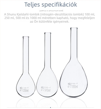 Shuniu nitrogén-kolba, Kai-stílus, egyszerű és standard nyílás, 100/250/500/1000 ml