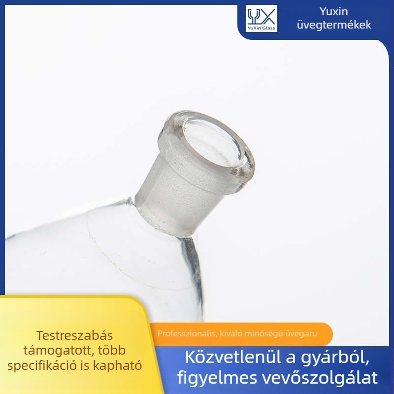 Üvegpiknometér, 5 ml, különböző méretek, rajz alapján testreszabható