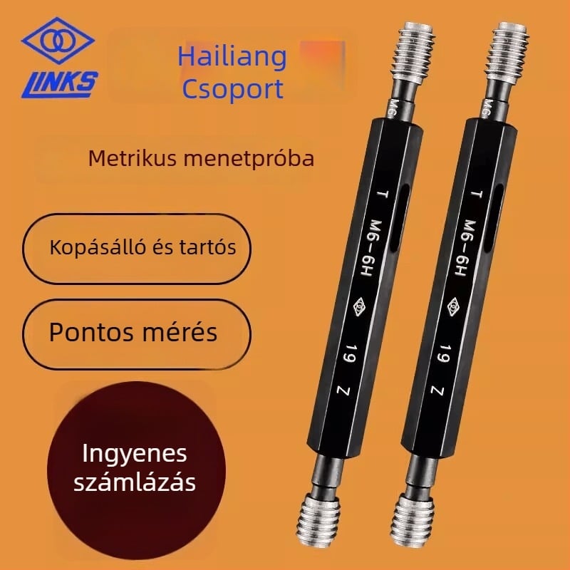Metrikus menetpluggauge készlet Go/No-Go, M2–M12, 6H/7H