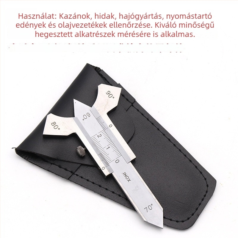 Varratellenőrző vonalzó, fillet varratmérő és vernier, 0-20 mm