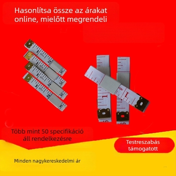1,5 m szabó mérőszalag, puha, végén logóval