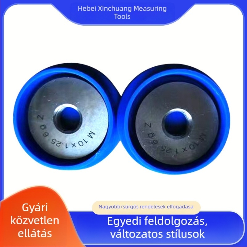 M6×0.75-6G metrikus menetgyűrű, olajcső mérő, finom menet mérő, sima felületű gyűrűmérő