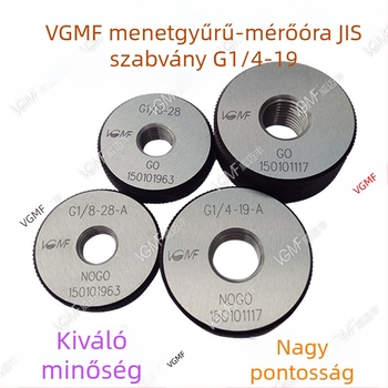 55° ISO csőmenet mérőeszközök készlet: G1/16, G1/8, 1/4, 3/8, G1/2, 3/4 — gyűrűmérő, dugómérő és Go/No-Go mérőkészlet