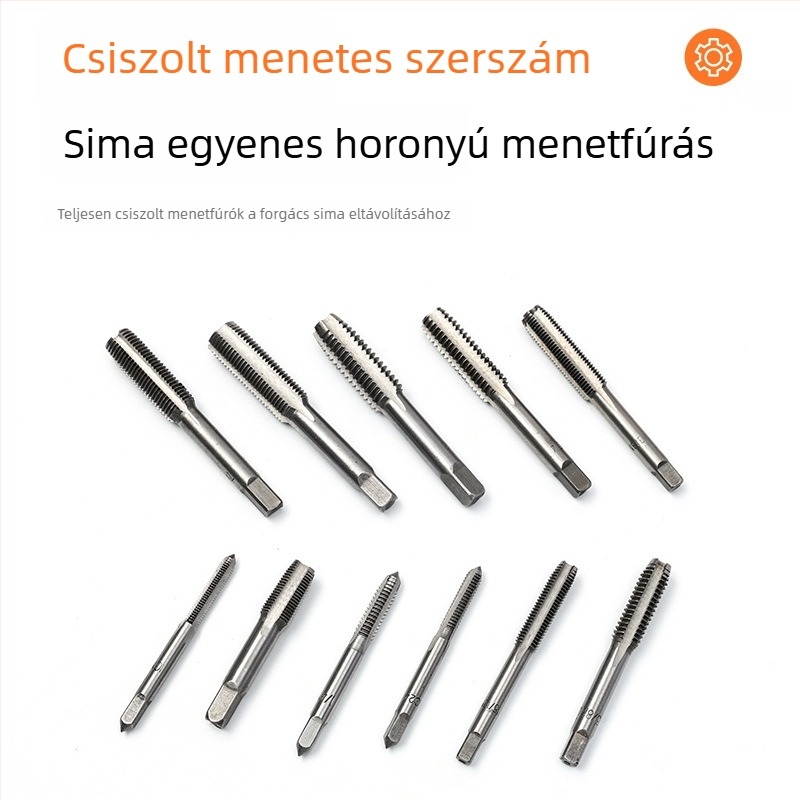 110 darabos menetesítő készlet műanyag dobozban, magas keménységű M2–M18 kézi menetkészítő eszközök — South blade