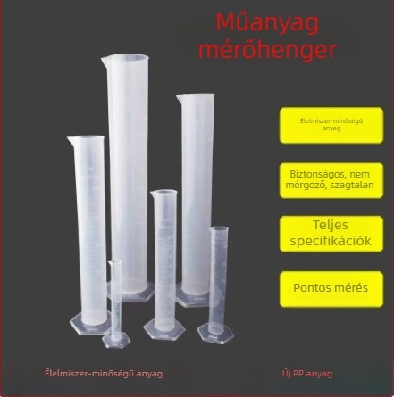 Műanyag mérőhenger skálával, 100/250/500/1000 ml