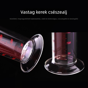 Üvegmérő henger skálával, 100 ml, 250 ml, 500 ml és 1000 ml kapacitásokkal, laboratóriumi használatra