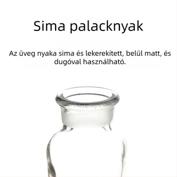 Laboratóriumi reagensekhez használt üveg, matt szájú, széles nyakú, fehér és barna üveg, vastagfalú