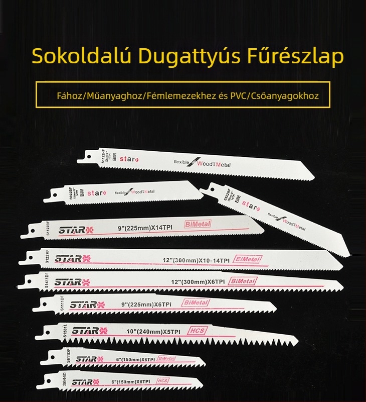 S1122BF bi-metál recípro fűrészlappal faipari, görbe, többfunkciós