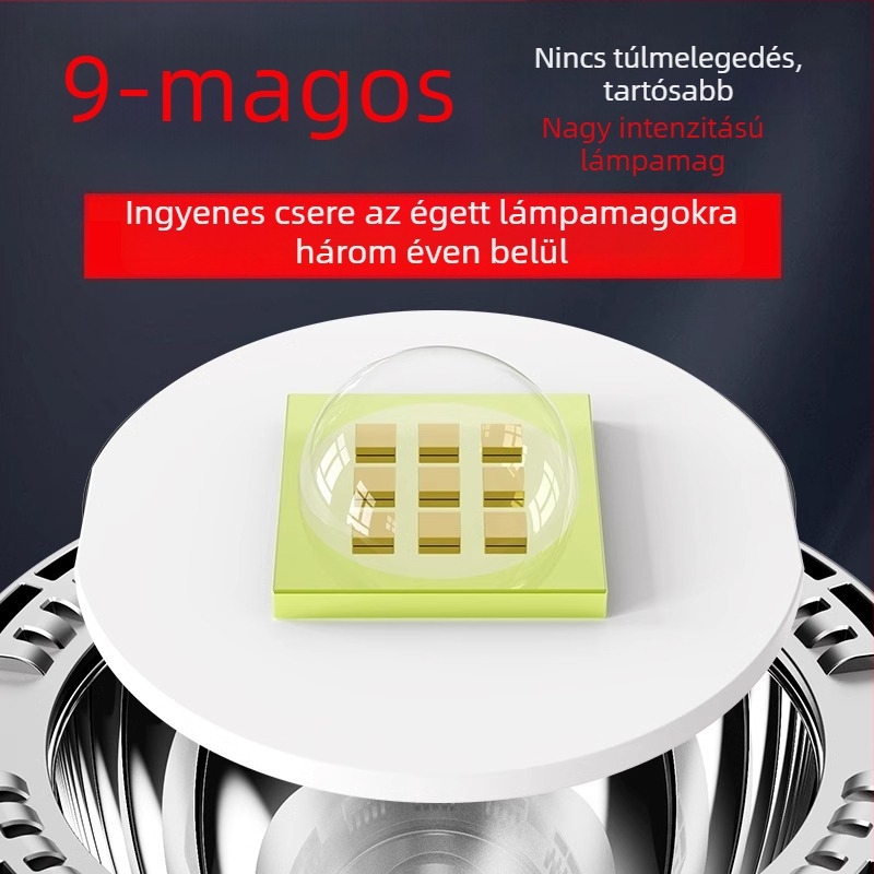 Tölthető kézi keresőlámpa, rendkívül fényes, hosszú hatótávolság, nagy teljesítmény, nagy kapacitású akkumulátor, kültéri használatra.