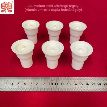Xingyi Brand Double-Layer Corundum Crucibles with Double Lid, 6-Hole Crucible Rack for Graphite Carbon Analysis