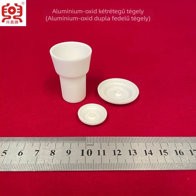 Xingyi Brand Double-Layer Corundum Crucibles with Double Lid, 6-Hole Crucible Rack for Graphite Carbon Analysis