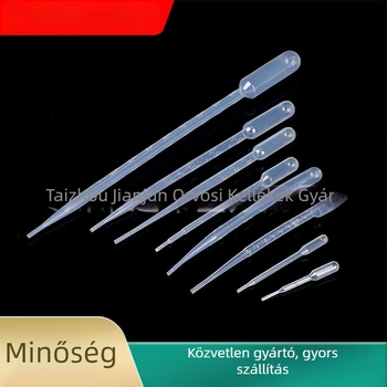 Műanyag Pasteur-pipetta skálázással, egyszer használatos, 1 ml, 2 ml, 3 ml, 5 ml – 100 darab/csomag
