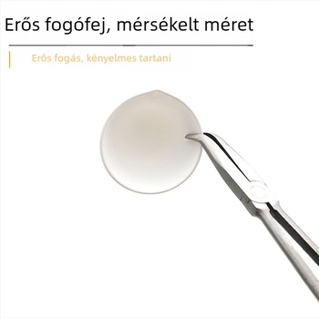 Hosszú tégelyfogó, körkörös orral és görbe szájú, arany- és ezüstolvasztáshoz