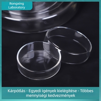 Sejtkultúra tálca üvegből, magas boroszilikát-üveg, sík felületű, átmérő 60/75/90/120 mm