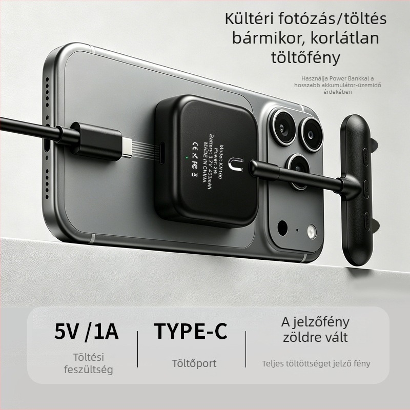 MagSafe kültéri mágneses telefon világítás, rugalmas nyakkal, selfie és fényképezéshez, 3 színhőmérsékletű LED
