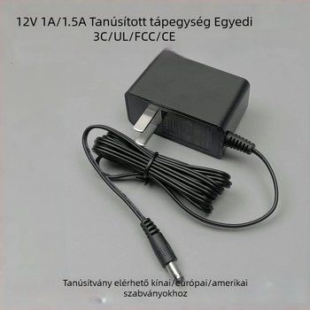 12V 1A tápegység set-top boxhoz, kis méretű háztartási elektronikai eszközökhöz és LED világításhoz, megfigyelő adapter, amerikai szabvány