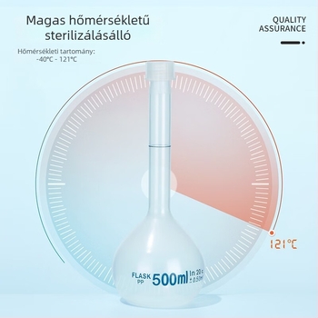 Műanyag térfogatú üveg folyadék adagolásához, nagy testű, átlátszó, rögzített űrtartalmú graduált shakerüveg