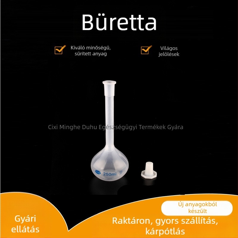 25 ml PP műanyag volumetrikus lombik laboratóriumi használatra