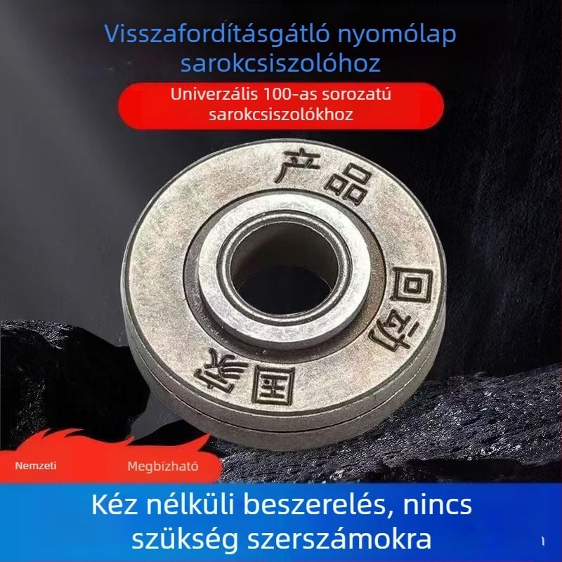 Robbanásbiztos nyomólemez sarokcsiszolóhoz, univerzális csavarkulccsal, magas keménységű kiegészítőlemez, kopásálló és karcolásálló