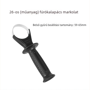 26-os elülső fogantyú elektromos kalapácshoz műanyag támasz és alumínium tartó, vastagabb vas gyűrű