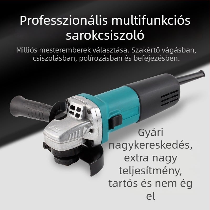 Hálózatról működő szögcsiszoló tiszta réz motorral, kerámia csempe vágásához, hornyoláshoz és csiszoláshoz