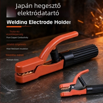 Japán stílusú hegesztőfogó vas- és réz alkatrészekkel, amelyek ellenállnak a magas hőmérsékletnek, izolált fogó, fekete nylon markolatburkolat, teherbíró hegesztőfogó