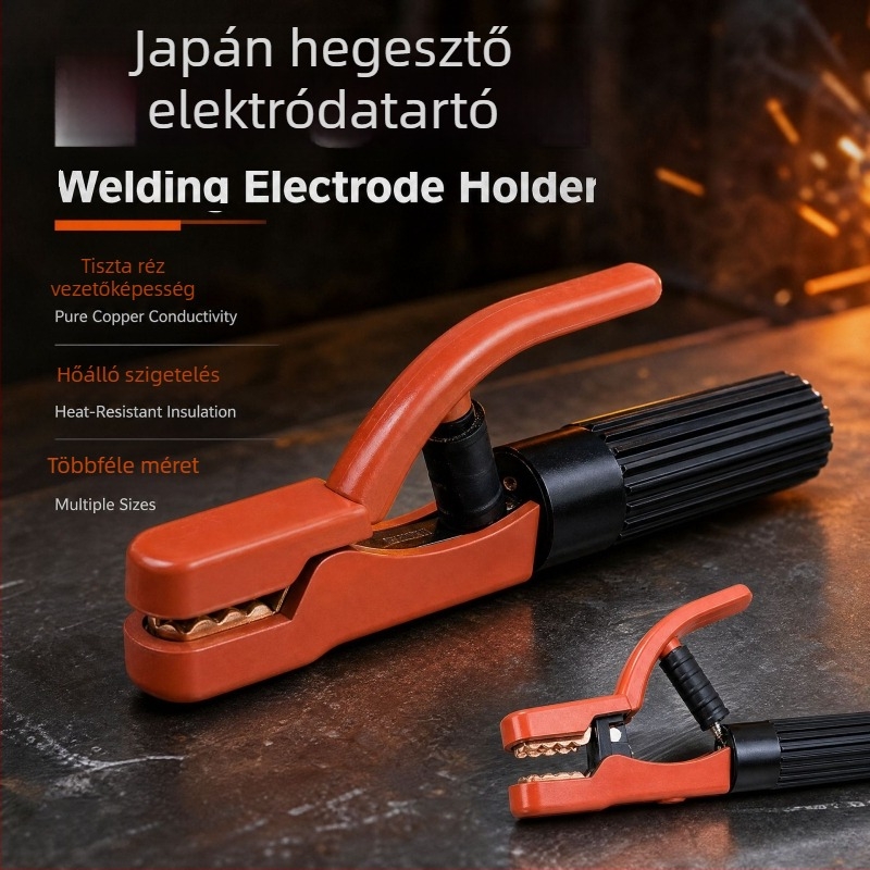 Japán stílusú hegesztőfogó vas- és réz alkatrészekkel, amelyek ellenállnak a magas hőmérsékletnek, izolált fogó, fekete nylon markolatburkolat, teherbíró hegesztőfogó