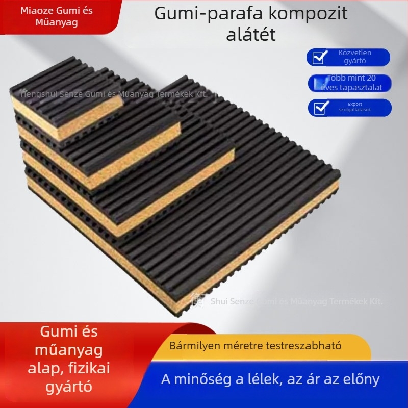 Miaozhe gumi-korkkompozit párna EVA-vel, ütéscsillapító és zajcsökkentő