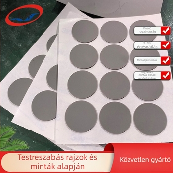 Élelmiszerbiztonsági, magas hőmérséklet-álló szilikon tömítés elektromos készülékekhez, ütés- és zajcsökkentő, vízálló, kopásálló, sík tömítés, szürke